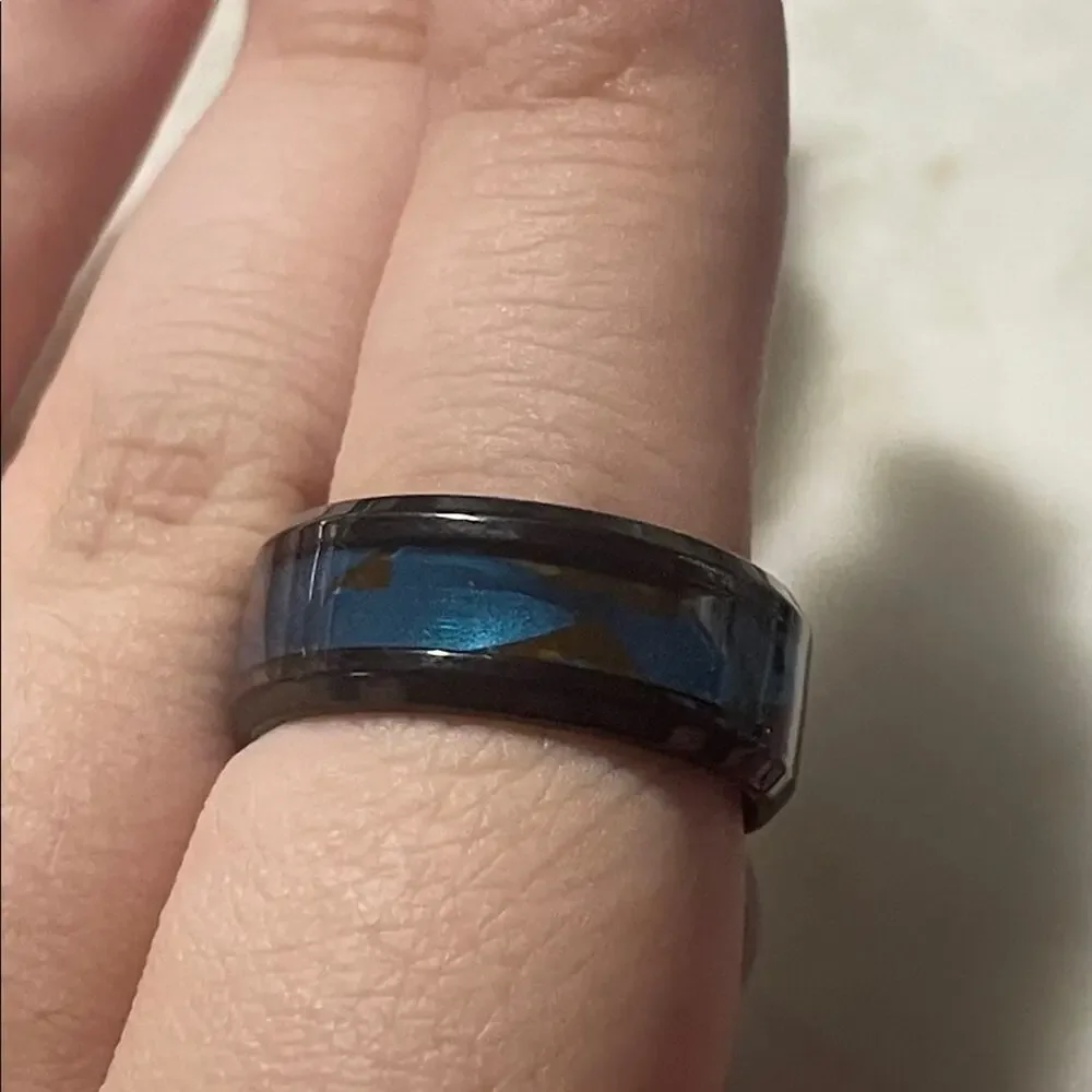 Men’s wedding band style ring stainless steel size 7